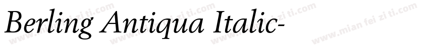Berling Antiqua Italic字体转换